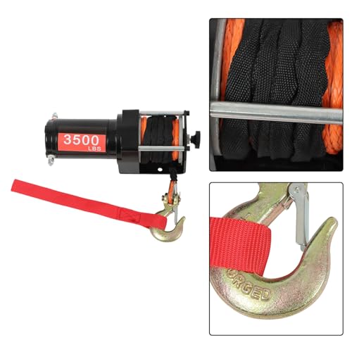 Winch eléctrico 3500lbs 12VDC motor cobre 1.5HP miniatura 4