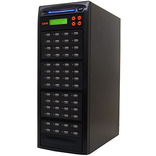 Image of Systor 1 to 55 USB Duplicator & Sanitizer 2GB /Min - Standalone Multiple Flash Memory Copier & Storage Drive Eraser, Copy Speeds Up to 33MB /Sec (SYS-USBD-55)