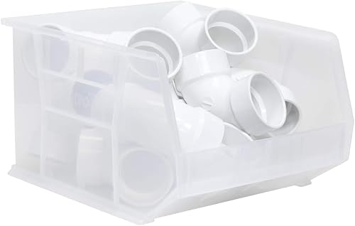 Vista 12 de Akro-Mils AkroBin Caja de almacenamiento de plástico apilable, 18 x 16 x 11 pulgadas, 3 unidades Claro