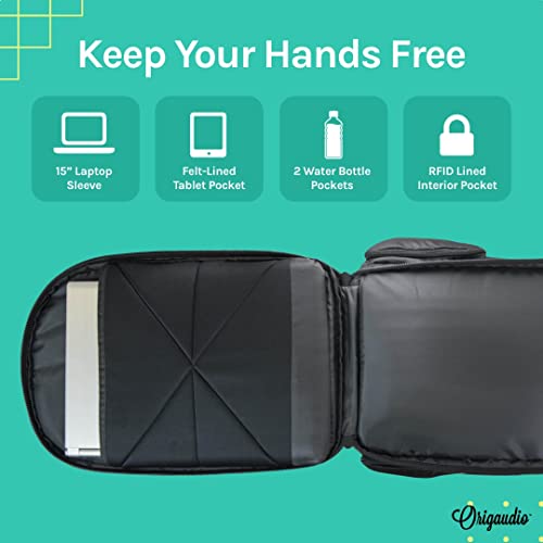 Origaudio Embarcadero Pack - Water-Resistant Canvas Business Travel Backpack - 16-Pocket Backpack With 17" Laptop Sleeve And Usb Techport - Storage For Water Bottles, Sunglasses, Wallets, And Accessories #TOP4