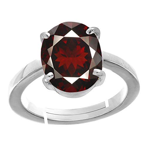 Bague hessonite 5.20 Ct en argent ajustable le cadeau spirituel