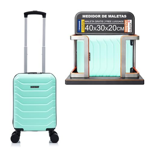 RAYKONG Maleta de Cabina ABS 40x30x20(24L)|Capacidad Maxima| Equipaje de Mano con Ruedas Desmontables para Ryanair | Vueling | EasyJet - Menta RAYKONG Maleta de Cabina ABS 40x30x20(24L)|Capacidad Maxima| Equipaje de Mano con Ruedas Desmontables para Ryanair | Vueling | EasyJet - Menta