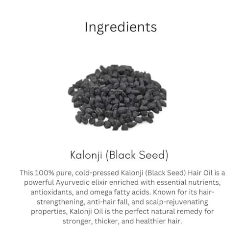 Image of Khadi Kalonji Hair Oil 100ml | Pure & Natural Black Seed Oil for Hair Growth, Strengthening & Scalp | Non Sticky, Paraben & Mineral Oil Free | For All Hair Types | Daily Use for Men & Women