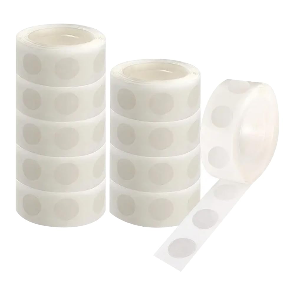 GSHLLO 1000 Pcs 1.2cm Small Balloon Glue Point Double Sided Glue Stickers Removable Sticky Dots Adhesive Dots Roll Craft Glue Tapes for Party Wedding