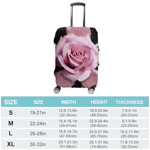 Carry on Luggage Cover Glitter Pink Rose Suitcase Covers for Luggages Tsa Approved Travel Luggage Sleeve Protector Elastic Suitcase Protector Anti-Scratch Washable Fits 19-30 Inch Case -S2