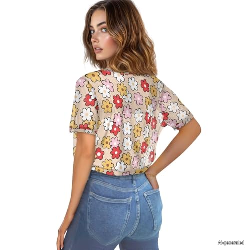 Image of Womens Short Sleeve Cardigans Lightweight Summer Cardigan Trendy Bolero Shrug Cute Floral Cardigan Sheer Bolero