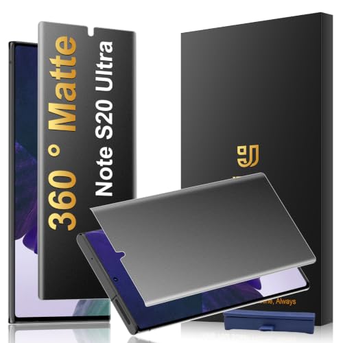 JEHOO [2 Pack] 4 Way 360 Matte TPU Privacy Screen Protector for Samsung Galaxy Note 20 Ultra (Not Glass) Fingerprint Sensor Compatible Anti-Glare Full Adhesive Flexible Film