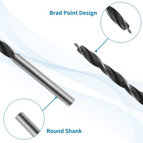 Bivethoi 5Pcs 5Mm Drill Bit Brad Point Drill Bits For Woodworking, Wood Drill Bits High Carbon Steel Drilling Tool, Metric Drill Bits For Softwood Hardwood Plywood Acrylic Plastic #TOP2