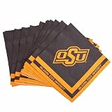 Desert Cactus Oklahoma State University Disposable Napkins OSU Cowboys 20 Count 2 Ply 13 inch Dinner Square for Tailgates, Graduation, Party and Game Day Tableware Decoration (Design A)