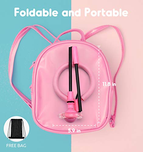 Mumba Kids Foldable Ankle Skip Ball Flash Jump Colorful Sports Swing Ball, Fitness Jump Rope Fat Burning Game for Adults and Children (Pink)… - Thumbnail 4