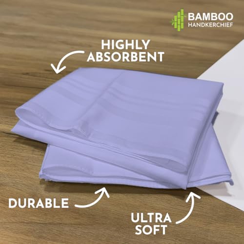 Image of HEELIUM Bamboo Handkerchief for Men & Women | Ultra Soft & Absorbent | Multipurpose Premium Rumal | Large Size 43 x 45 CM