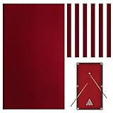 TOPZEA Billiard Cloth 8FT, Pre-Cut Pool Table Felt Replacement Kit with 6 Rail Cloth Strips for 8 Foot Tables, Billiards & Snooker Table Accessories, Indoor Sport Game, Red