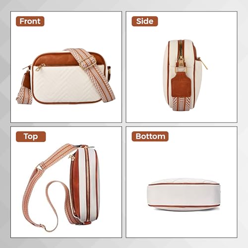 Image of TS WITH TECHSUN Women's Crossbody Sling Bag, Ladies Stylish Purse, Faux Leather Waterproof Messenger Bag, Adjustable Shoulder Strap, Suitable For Travel, Shopping, Etc.