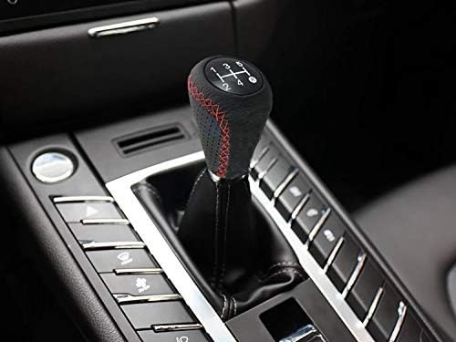 Lunsom 5速 シフトノブ 赤ステッチ