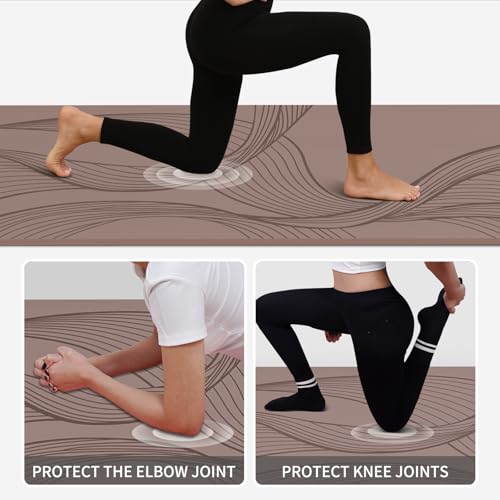 Image of PAIDU Large Yoga Mat 72 inchx36 inchx10mm Non-Slip Exercise Mat for Home Gym Studio