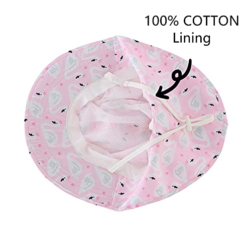 Vimfashi Toddler Boys Girls Lightweight Breathable Sun Hat Upf50+ Wide Brim Quick Dry Cool Swan 2-4T #TOP4