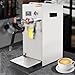 Commercial Milk Frother, 8L Multi-Purpose Full-Automatic Steam Boiling Water Frothing Machine, LCD Display Steam Milk Foam Machine, Electric Milk Foam Maker for Tea Coffee Shop Dessert Shop Hotel Milk