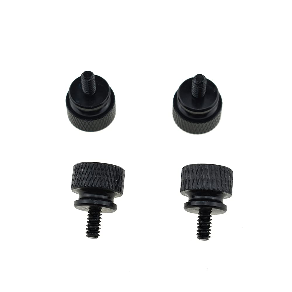 Hahiyo Anodized Aluminum Thumbscrews 6#-32 Thread Size Large Knurled Head Cage Mounts Hand Tighten Easy to Grip and Turn Not Damage Inside Sturdy for Computer Case PCI Slot Motherboard Black 10pcs-image-49
