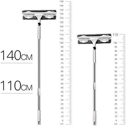 Rotating Glass Cleaning Mop Telescopic High Rise Window Cleaner Silicone Scraper Long Handle Fiber Window Scrubber