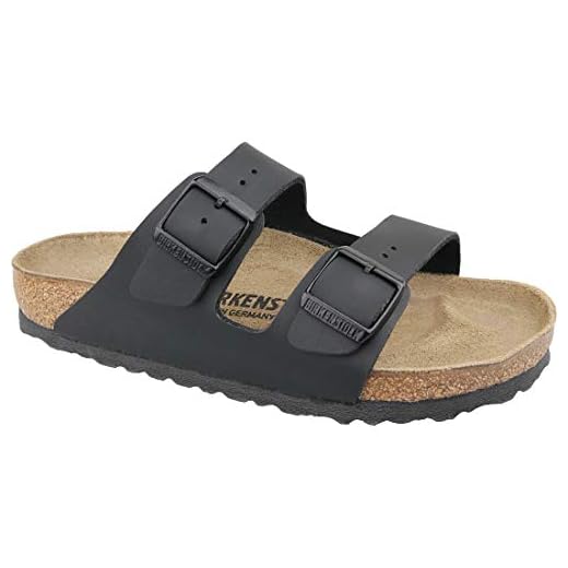 Birkenstock Classic Unisex-Erwachsene Arizona Birko-Flor Pantoletten, Schwarz, 47 EU