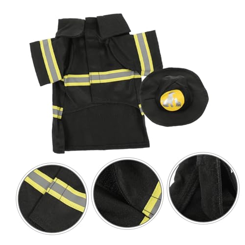 Disfraz de Bombero para Perro Talla S Negro miniatura 5