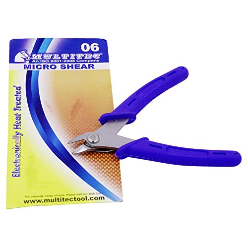 Image of MULTITEC 06-SS Stainless Steel Wire Stripper & Cutter | 2-in-1 Tool | Ergonomic Grip | Rubber Insulation Protection | Lightweight | Blue | Electrical Wire Stripping & Cutting Tool