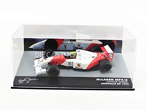Miniatura coleccionable de carro rojo/blanco