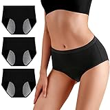 PERFEKTE PASSFORM: Menstruationsunterwäsche starke blutung bietet einen schmeichelhaften Look mit bequemer Abdeckung unter jedem Outfit. Baumwoll-Stretch-Höschen, kein Pilling, kein Rollen, kein Bündeln, bindungssichere Beinöffnungen, bleibt den ganzen Tag an Ort und Stelle, Baumwolle hat eine feine Durchlässigkeit, die Sie kühl und trocken hält. Beinöffnungen, bleibt den ganzen Tag an Ort und Stelle, Baumwolle hat eine feine Durchlässigkeit, die Sie kühl und trocken hält.