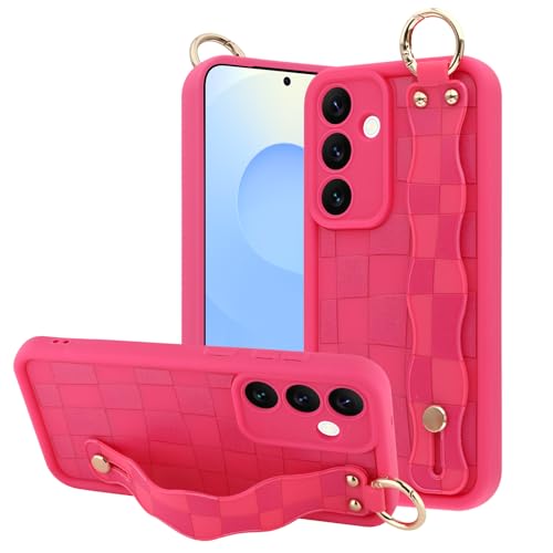 Coque Samsung S25 Plus idée cadeau femme coque rose avec dragonne
