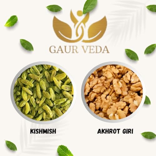 Image of GAURVEDA Kishmish Akhrot Combo: Premium Raisins & Walnuts, Healthy Snack Mix, Perfect for Gifting & Daily Consumption, Nutrient-Rich, Energy Booster