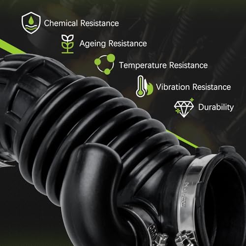 Image of 16576-ET00A Engine Air Intake Hose Tube With Clamps for 2007 2008 2009 2010 2011 2012 Nissan Sentra 2.0L