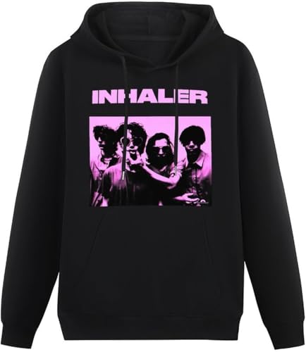 caipiao Inhaler Band Mens Hoodies Black Sweatshirts Size L