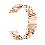 NMASDUYPU Cinturino in acciaio inossidabile for orologio 7/FE/6/5 Pro/4/Classic 20mm 22mm Bracciale in metallo GTS-GTR-4-3-2e-mini Strap(Rose gold 02,Galaxy 4-4 Classic)