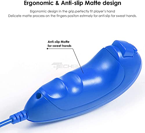Controle Nunchuk Para Nintendo Wii e Nintendo Wii U Azul Escuro