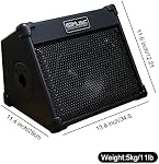Coolmusic Portable Acoustic Guitar Amplifier, for Performers On The Go, Built-in Bluetooth (40W Battery-Powered)