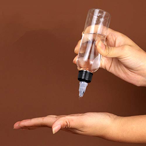 Cheeren 12Pcs 5Oz/150Ml Plastic Squeeze Dispensing Bottles With Black Twist Cap, Multi Purpose Bottle For Crafts, Art, Glue, Liquid，Kitchen,Household #TOP4