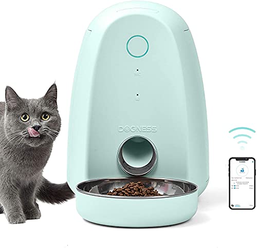 DOGNESS-Smart-Feed-Automatic-Cat-Feeder-Wi-Fi-Enabled-Pet-Feeder-for-Cat-and-Small-Dog-Smartphone-App-for-iOS-and-Android-Portion-Control-Fresh-Lock-System-Auto-Food-Dispenser