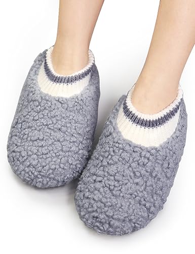 VERO MONTE 1 Pair Womens Thick & Warm Slipper Socks with Non Slip Grippers - House Socks