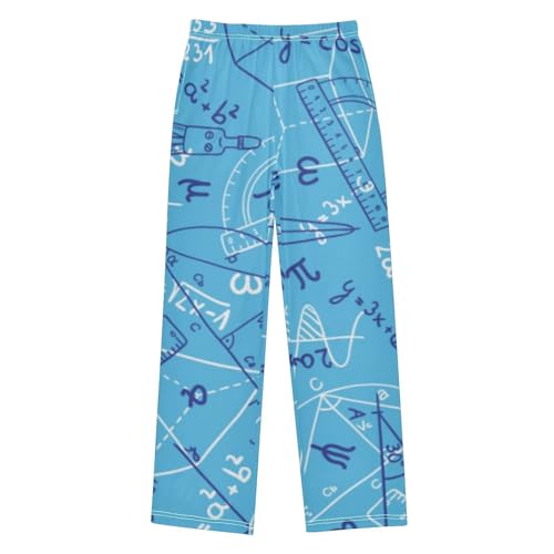 ZZXXB Math Science Print Boys Long Pants Soft Trousers Elastic Waist Kids Lounge Bottoms with Pockets S-XL