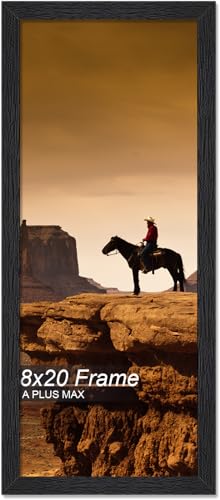 A PLUS MAX 8x20 Picture Frame Black Light Weight Wall Mount