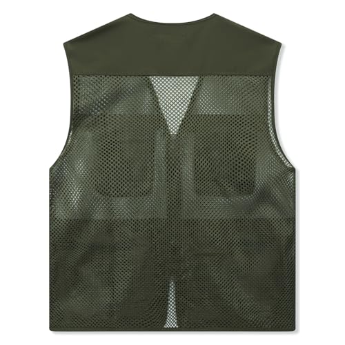 Image of AOTORR Men's Utility Fishing Vest Lightweight Outdoor Work Safari Travel Multi Pockets Waistcoat Jacket