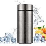 Botella de agua de titanio - Mini botellas finas de camping antifugas | Botella de agua aislada al vacío caliente y fría para escuela, camping, senderismo, gimnasia, ciclismo, para f