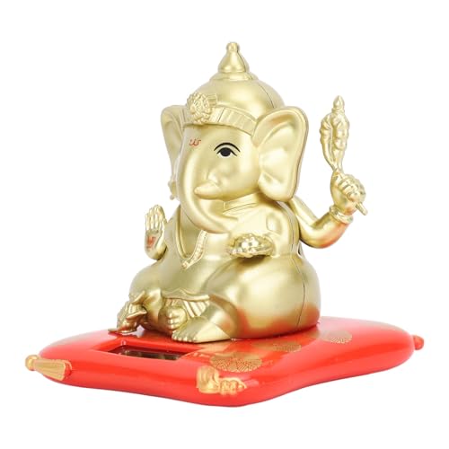 Car Solar Elephant Toy, Energy Saving Gold Stress Relief Car Solar Bobble Dancing Toy Cute for Elegant Window