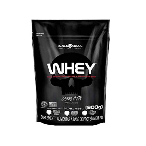 WHEY PROTEIN REFIL 900G CONCENTRADO ISOLADO HIDROLISADO - BLACK SKULL - Baunilha