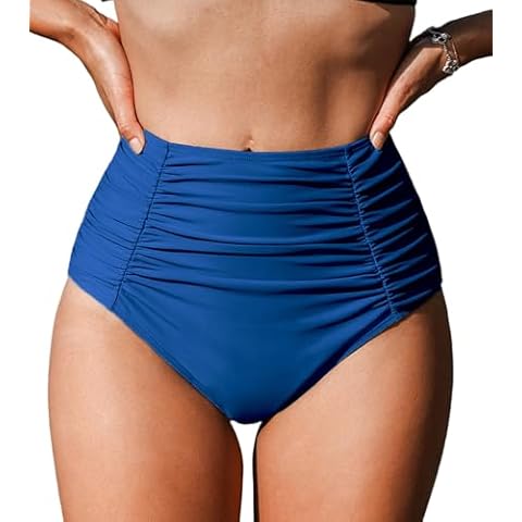 CUPSHE Women's High Waist Tummy Control Bikini Bottom Cover