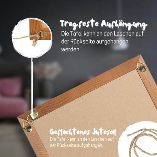 Magnetische Schiefertafel Elafi im Vintage-Stil, anthrazit schwarz