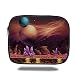 Produktbild Tablet Bag for Ipad air 2/3/4/mini 9.7 inch,Fantasy House Decor,Fantasy Spot with Golden River in Mars with Nebula and Other Planets Solar Zodiac Theme,Multi,Bag