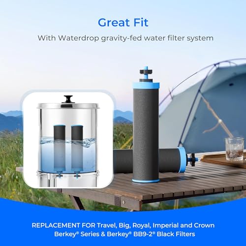 Image of Waterdrop Alkaline Gravity Water Filter, Replacement for Berkey BB9-2