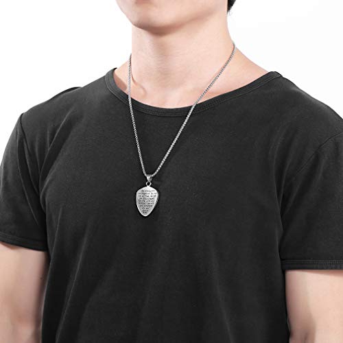 Shield Armor Of God Necklace Joshua 1 9 Cross Faith Shield Pendant Amulet For Man Black Stainless Steel Christian Jewelry #TOP7