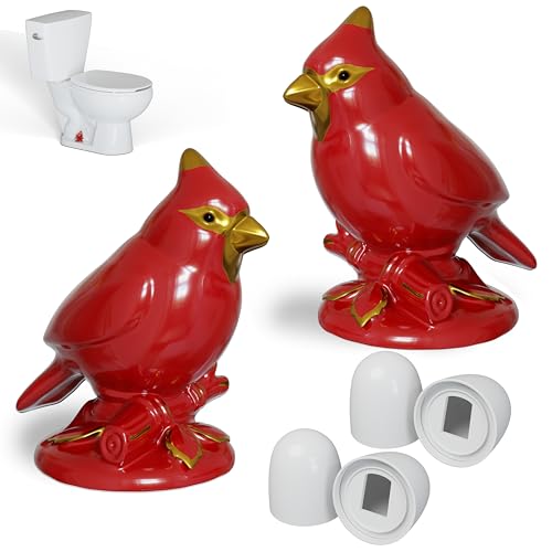 MENNTY Red & Gold Ceramic Bird